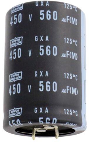 United Chemi Con-EGXA401VSN561MR55L Kondensator, Aluminium Cap Aluminum Lytic 560uF 400V 20% (30 X 55mm) Snap-In 10mm 2.01A 3000h 125°C Box