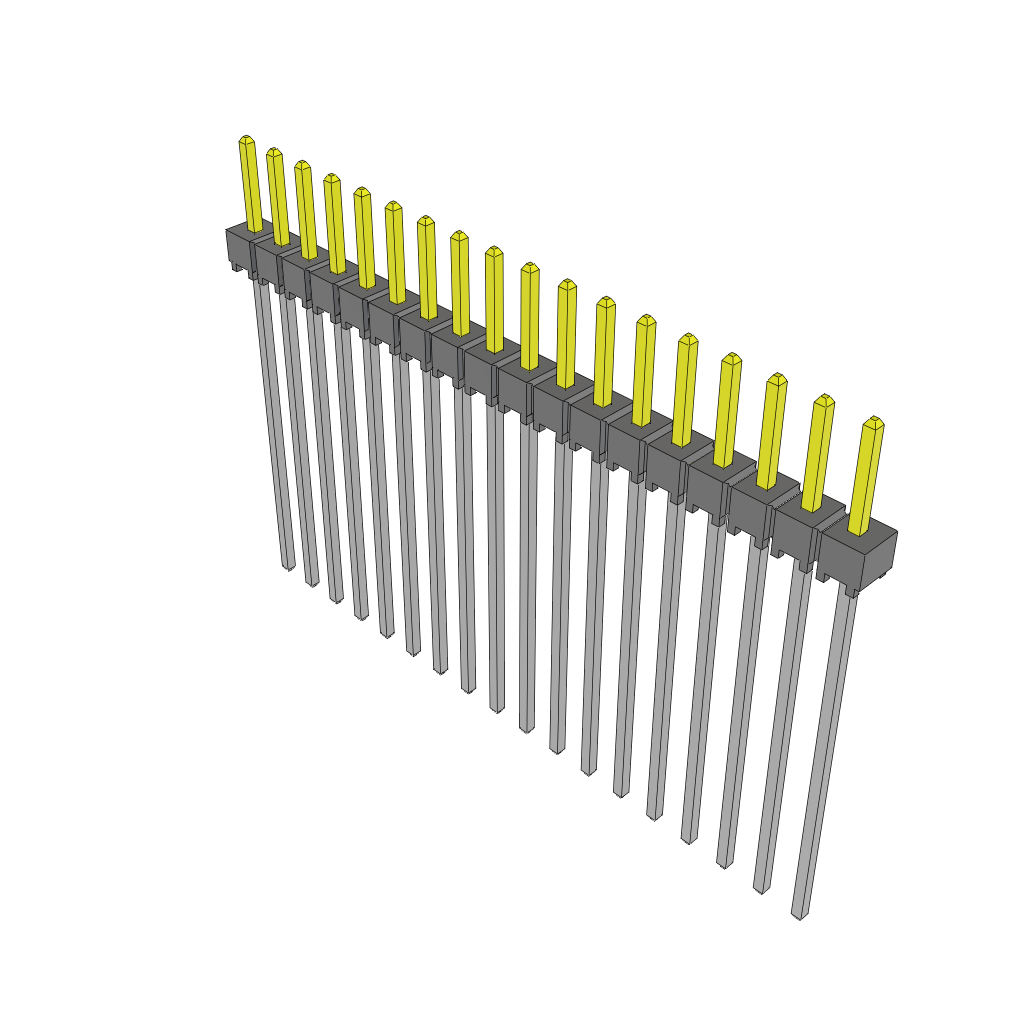 Samtec-HTSW-118-13-L-S Piastre connettori e prese PCB Conn Unshrouded Header HDR 18 POS 2.54mm Solder ST Top Entry Thru-Hole Bulk