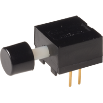 Littelfuse-KM1202A08QE Druckknopfschalter Switch Push Button ON Mom SPDT Round Button 0.25A 125VAC 125VDC Momentary Thru-Hole PC Pins