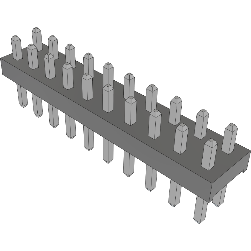 Samtec-MTMM-110-02-T-D-075 连接器插头及 PCB 插座 Conn Unshrouded Header HDR 20 POS 2mm Solder ST Top Entry Thru-Hole Bulk