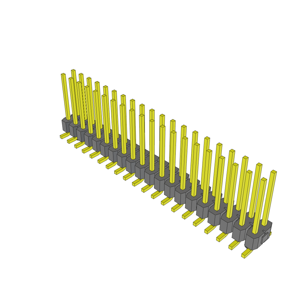 Samtec-TSM-120-03-T-DV-A Connector Headers and PCB Receptacles Conn Unshrouded Header HDR 40 POS 2.54mm Solder ST Top Entry SMD Tube