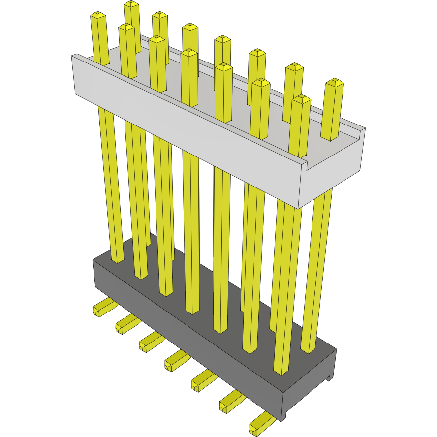 Samtec-HW-07-11-G-D-760-SM-A Steckverbinderleisten und Leiterplattenbuchsen Conn Board Stacker HDR 14 POS 2.54mm Solder ST Top Entry SMD Tube