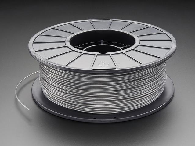 Adafruit Industries-2063 3D Printing Filaments PLA/PHA Filament for 3D Printers-1.75mm Diameter-1KG-Silver