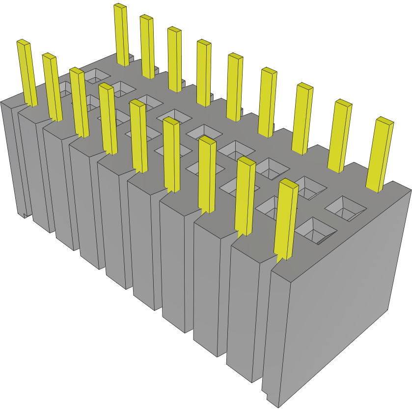 Samtec-BSW-109-24-S-D Steckverbinderleisten und Leiterplattenbuchsen Conn Bottom Mount Socket Strip SKT 18 POS 2.54mm Solder ST Bottom Entry Thru-Hole Bulk