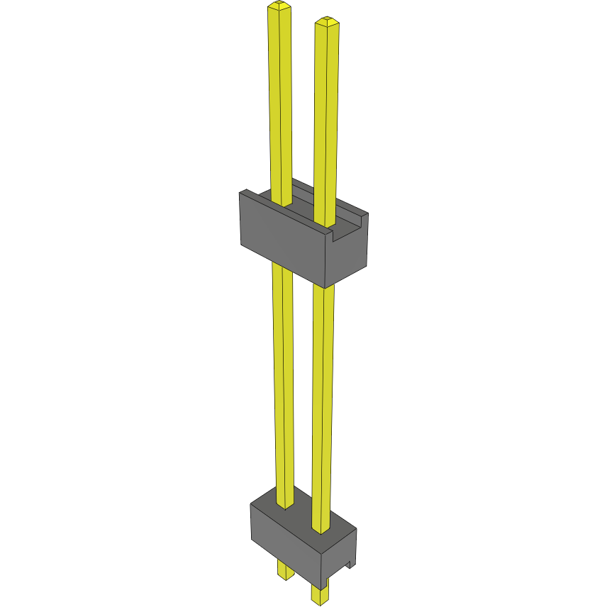 Samtec-DW-02-13-T-S-800 Steckverbinderleisten und Leiterplattenbuchsen Conn Board Stacker HDR 2 POS 2.54mm Solder ST Thru-Hole Bulk
