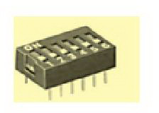 knitter-switch-DBS 2105 Commutateur DIP Switch DIP OFF ON SPST 5 Raised Slide 0.1A 24VDC PC Pins 2000Cycles 2.54mm Thru-Hole
