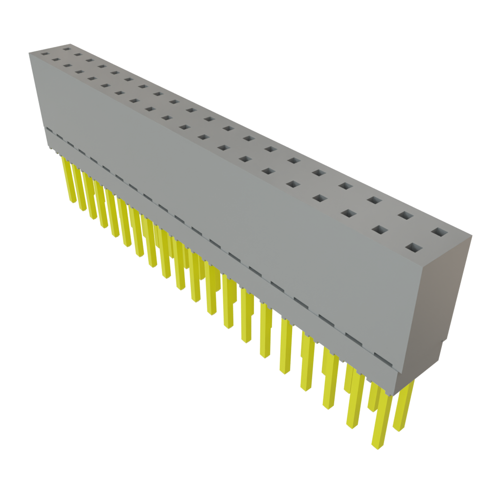Samtec-ESQ-120-13-G-D Steckverbinderleisten und Leiterplattenbuchsen Conn Elevated Socket SKT 40 POS 2.54mm Solder ST Top Entry Thru-Hole Tube