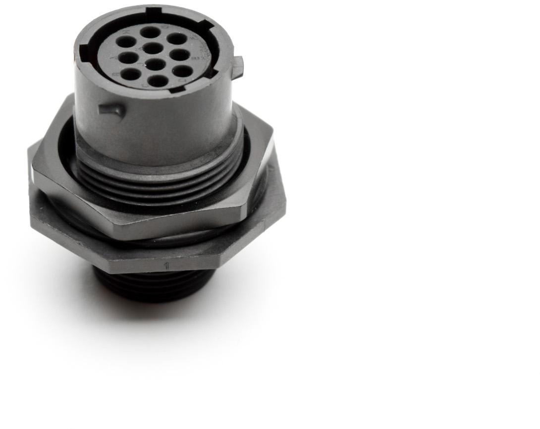 Amphenol-RTS712N10S03 Connettore circolare Conn Circular SKT 10 POS Crimp ST Jam Nut 10 Terminal 1 Port