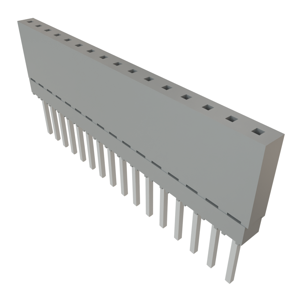 Samtec-ESQ-116-13-T-S Connector Headers and PCB Receptacles Conn Elevated Socket SKT 16 POS 2.54mm Solder ST Top Entry Thru-Hole Tube