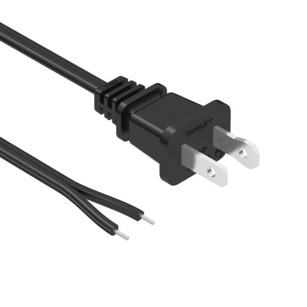Tensility International-11-00011 Cable Assembly AC Power Cable Assembly AC Power 2m NEMA 1-15P 2 POS M 18AWG