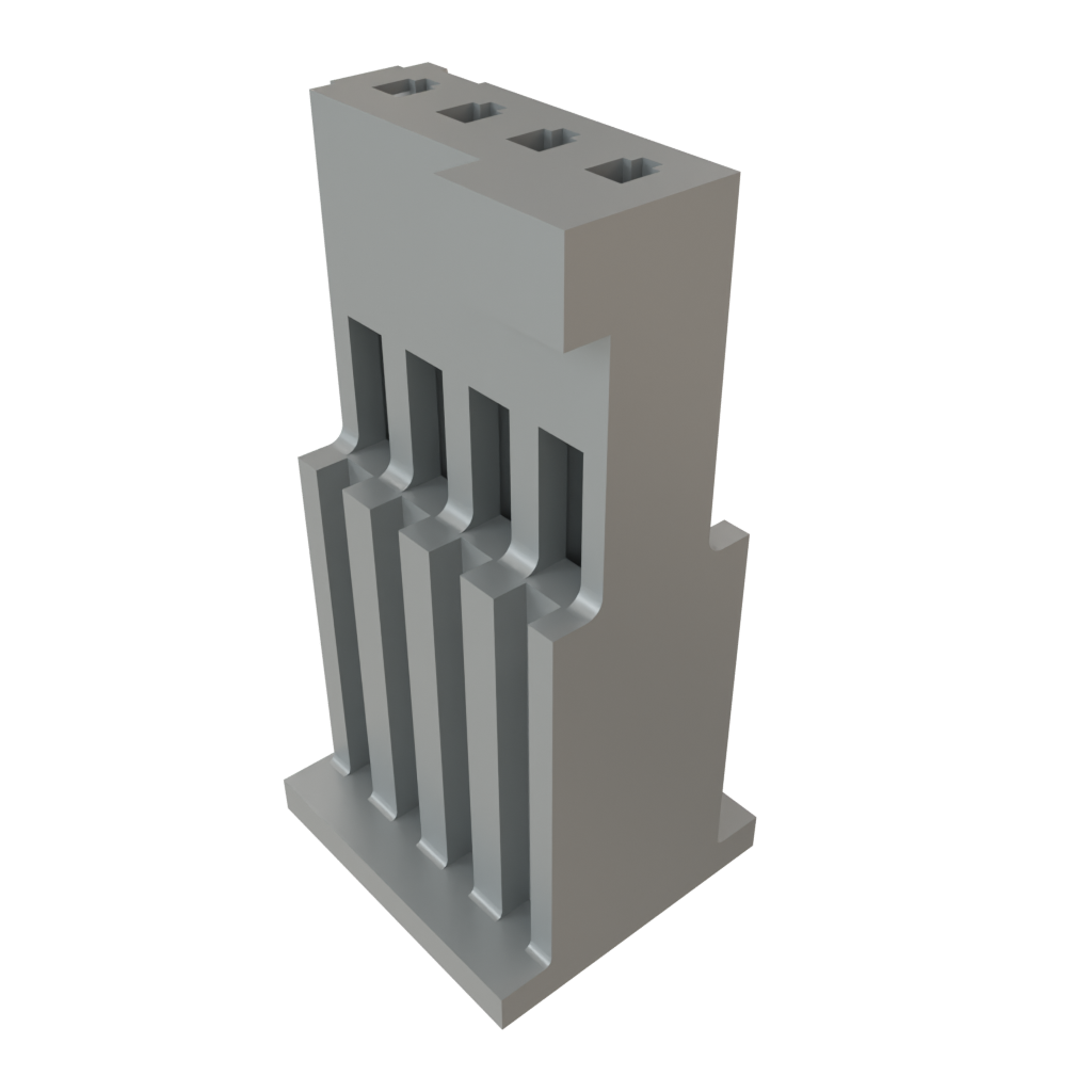 Samtec-ISDF-04-S 分立接线罩连接器 Conn Housing RCP 4 POS 1.27mm Crimp ST Cable Mount Black TIGER EYE™ Tube