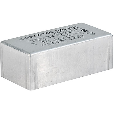 SCHURTER-5500.2025 Filtres d'alimentation Power Line Filter Single Phase 50Hz/60Hz 16A 250VAC PC Pins Thru-Hole