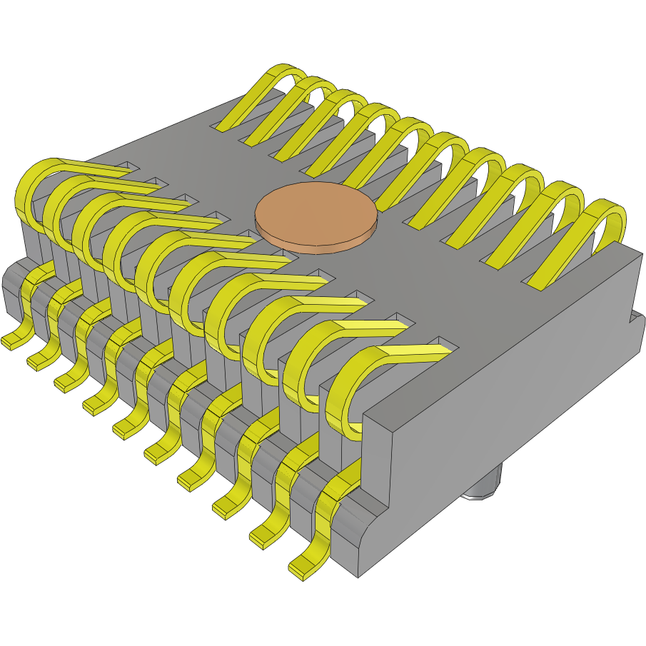 Samtec-FSI-110-03-G-D-AB-K-TR Piastre connettori e prese PCB Conn One Piece Board Stacker HDR 20 POS 1mm Solder ST SMD T/R