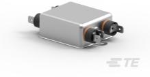 TE Connectivity-6ESB1 Filtros de suministro Power Line Filter RFI 50Hz/60Hz 6A 250VAC Quick Connect Flange Mount Medical
