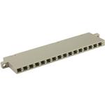 Connector Backplane, F 16 POS 5.08mm Crimp ST Flange Mount Pebble Gray