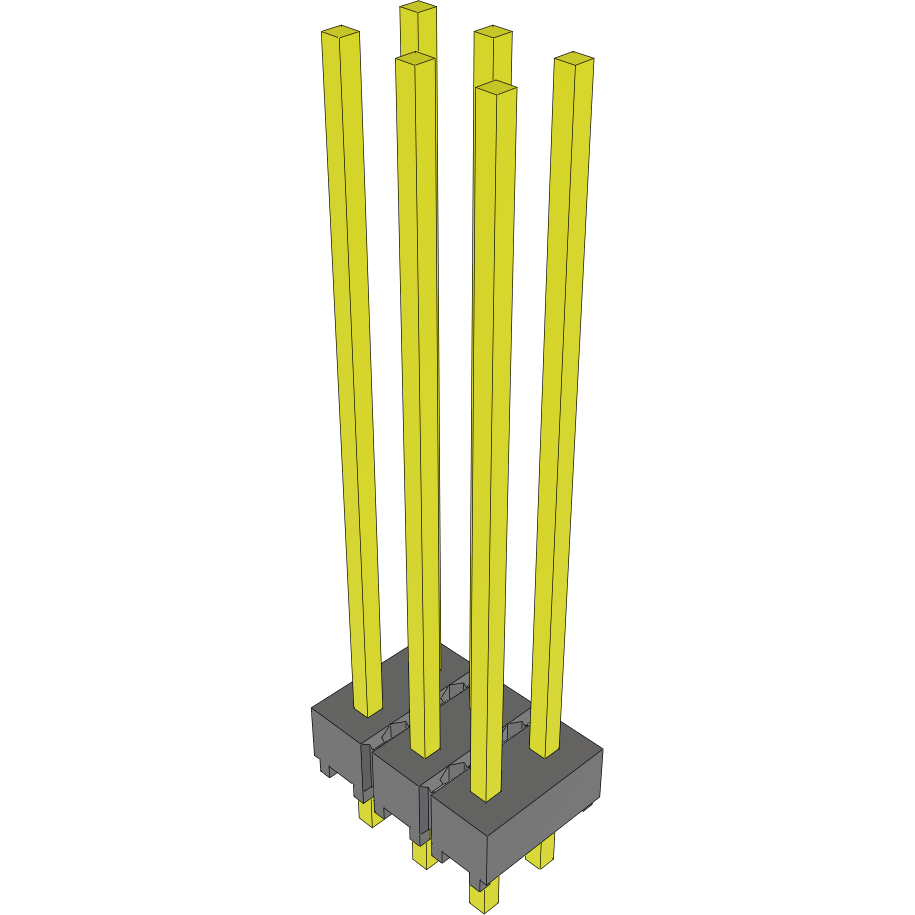 Samtec-HMTSW-103-12-L-D-840 Piastre connettori e prese PCB Conn Unshrouded Header HDR 6 POS 2.54mm Solder ST Thru-Hole Bulk