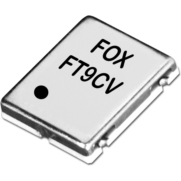 Fox Electronics-FOX801BELF-200 Oscilador controlado Oscillator VC-TCXO 20MHz ±0.5ppm (Tol) ±2.5ppm (Stability) 10pF Clipped Sinewave 3V 4-Pin SMD T/R