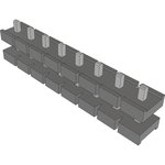 Conn Board Stacker HDR 8 POS 5.08mm Solder ST Thru-Hole Bulk