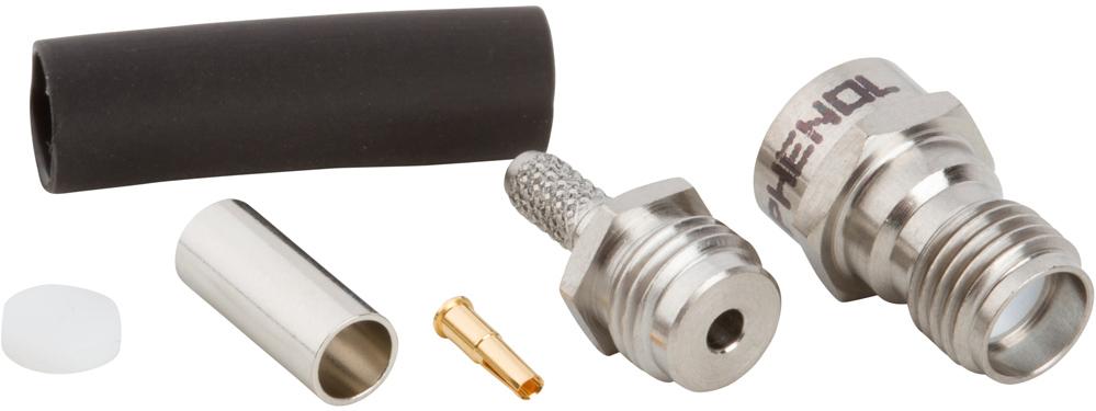 Amphenol RF-901-9602-3SF Connector RF 901-9602-3SF Amphenol RF Connectors SMA 0Hz to 12.4GHz 50Ohm Crimp ST Cable Mount RCP Gold Over Nickel - Arrow.com