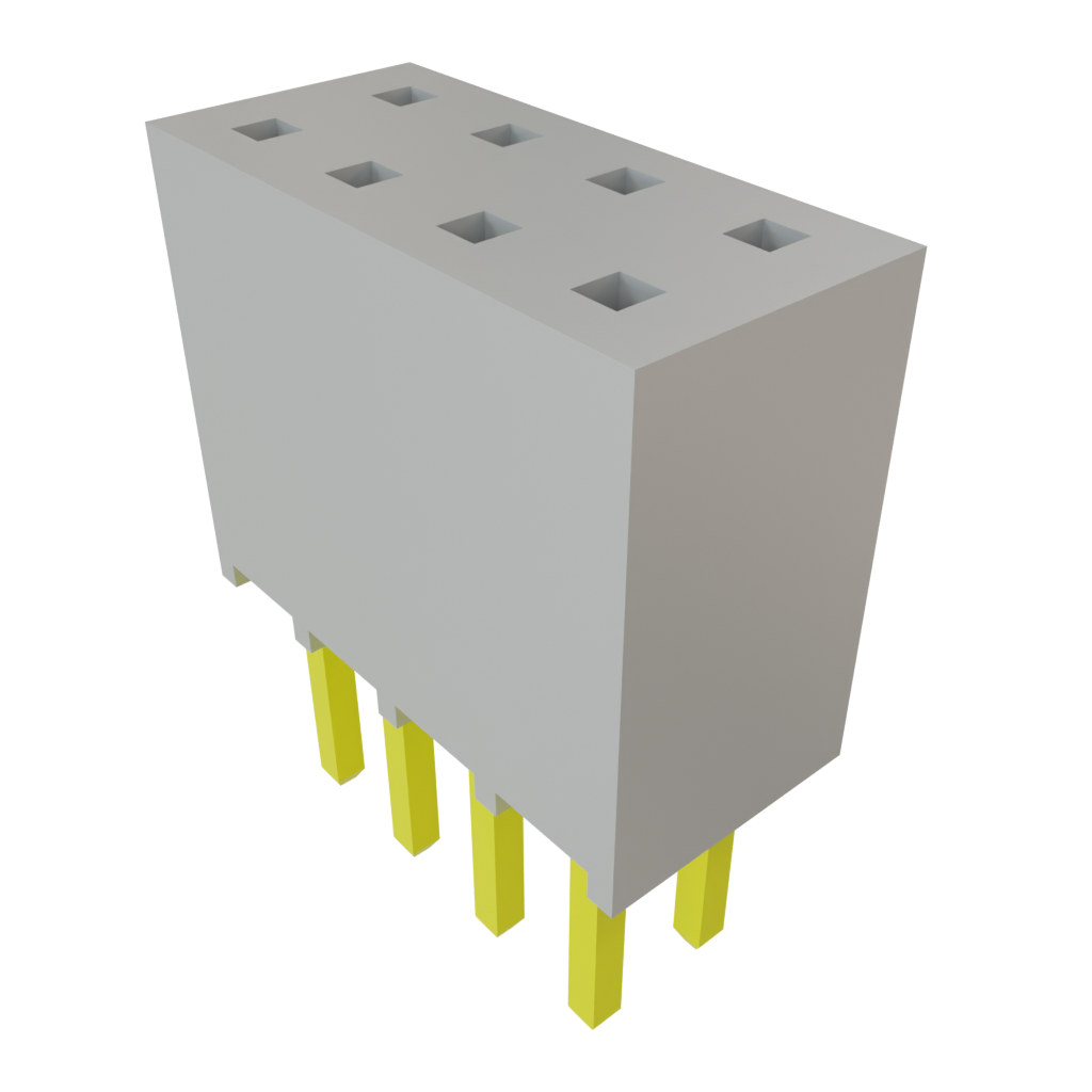 Samtec-SSQ-104-02-F-D Connector Headers and PCB Receptacles Conn Socket Strip SKT 8 POS 2.54mm Solder ST Top Entry Thru-Hole Tiger Buy™ Bulk