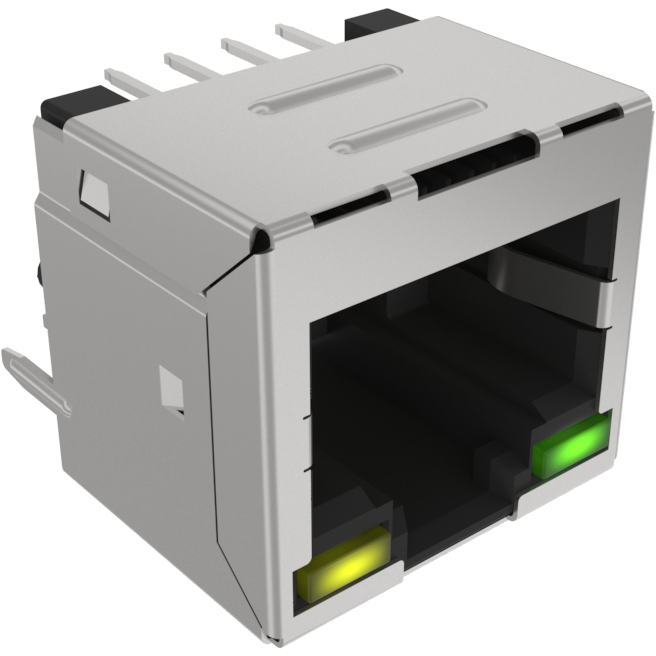 Amphenol Communications Solutions-RJE88188120AT 电话及电信连接器 Vertical Receptacle Modular Jack Connector