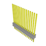 Conn Unshrouded Header HDR 15 POS 1.27mm Solder ST Top Entry Thru-Hole Tube