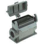 Surface Mount Housing 90° 16B Shell Size Powder Die Cast Aluminum Single Lock Han®