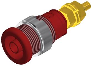 SKS Kontakttechnik-SEB 2600 G M4 RED Équipement de test de raccordement électronique Conn Binding Post F 1 POS Solder ST Panel Mount 1 Port