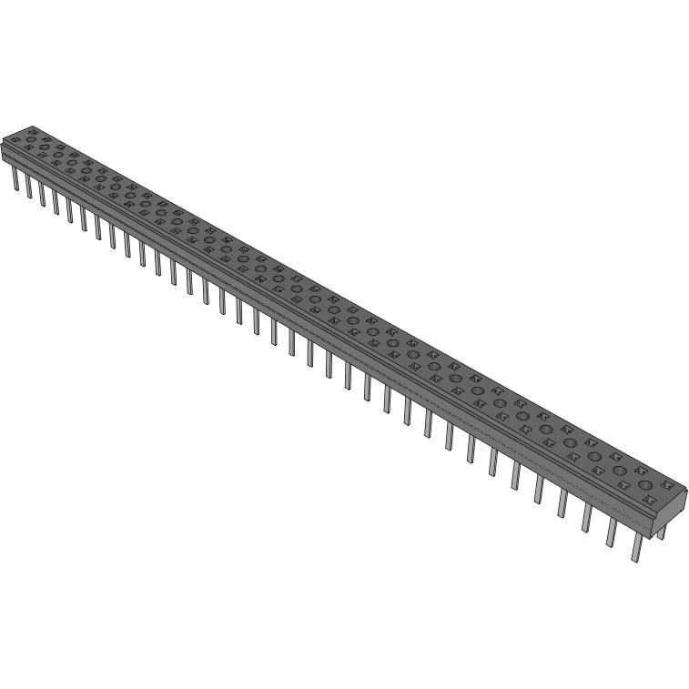 Samtec-CLT-135-03-S-D Steckverbinderleisten und Leiterplattenbuchsen Conn Socket Strip SKT 70 POS 2mm Solder ST Top Entry Thru-Hole TIGER CLAW™ Tube