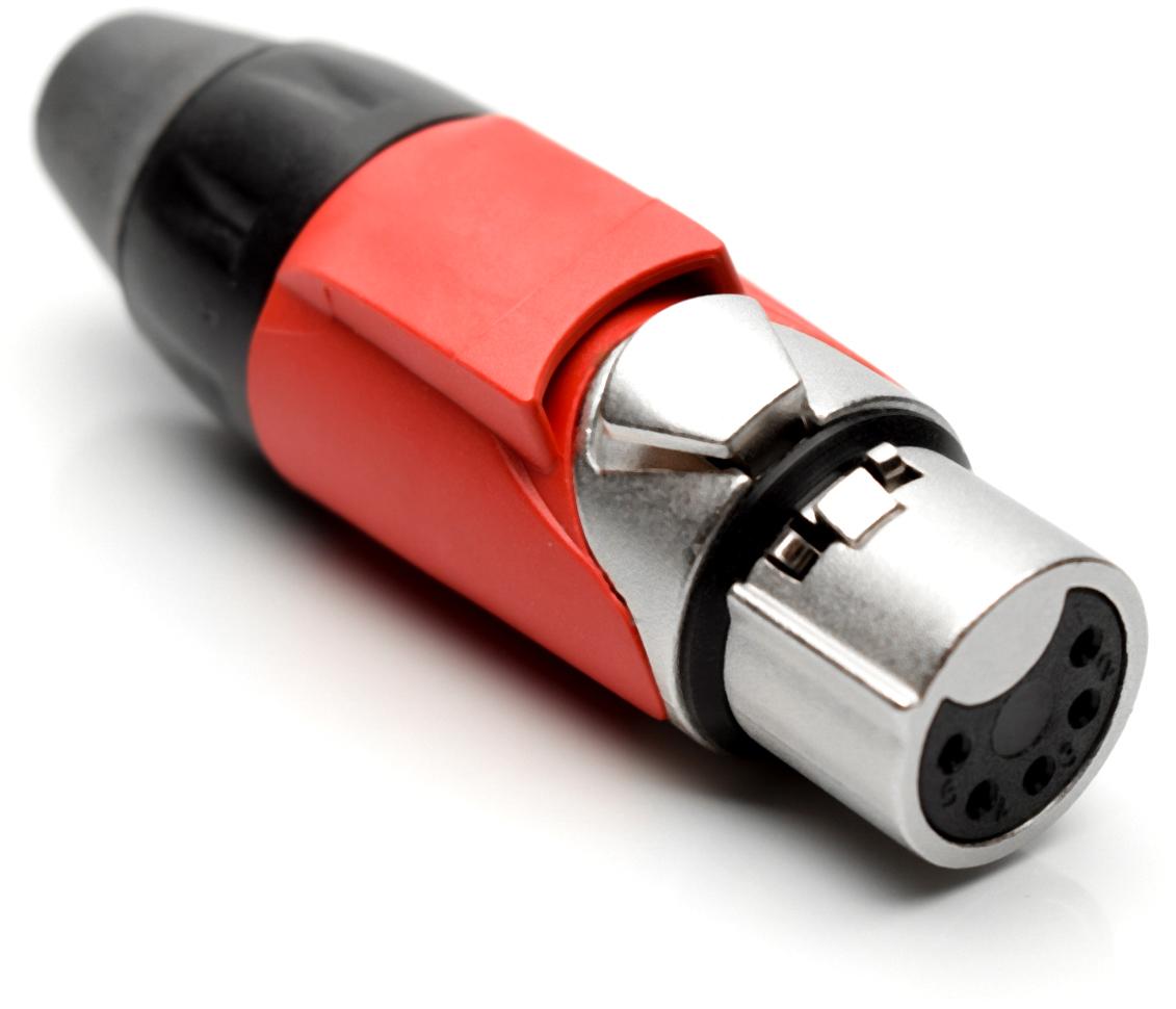 Amphenol-AX5F2M-AU Steckverbinder für Audio und Video Conn XLR Connector F 5 POS Solder Cup ST Cable Mount 5 Terminal 1 Port Box