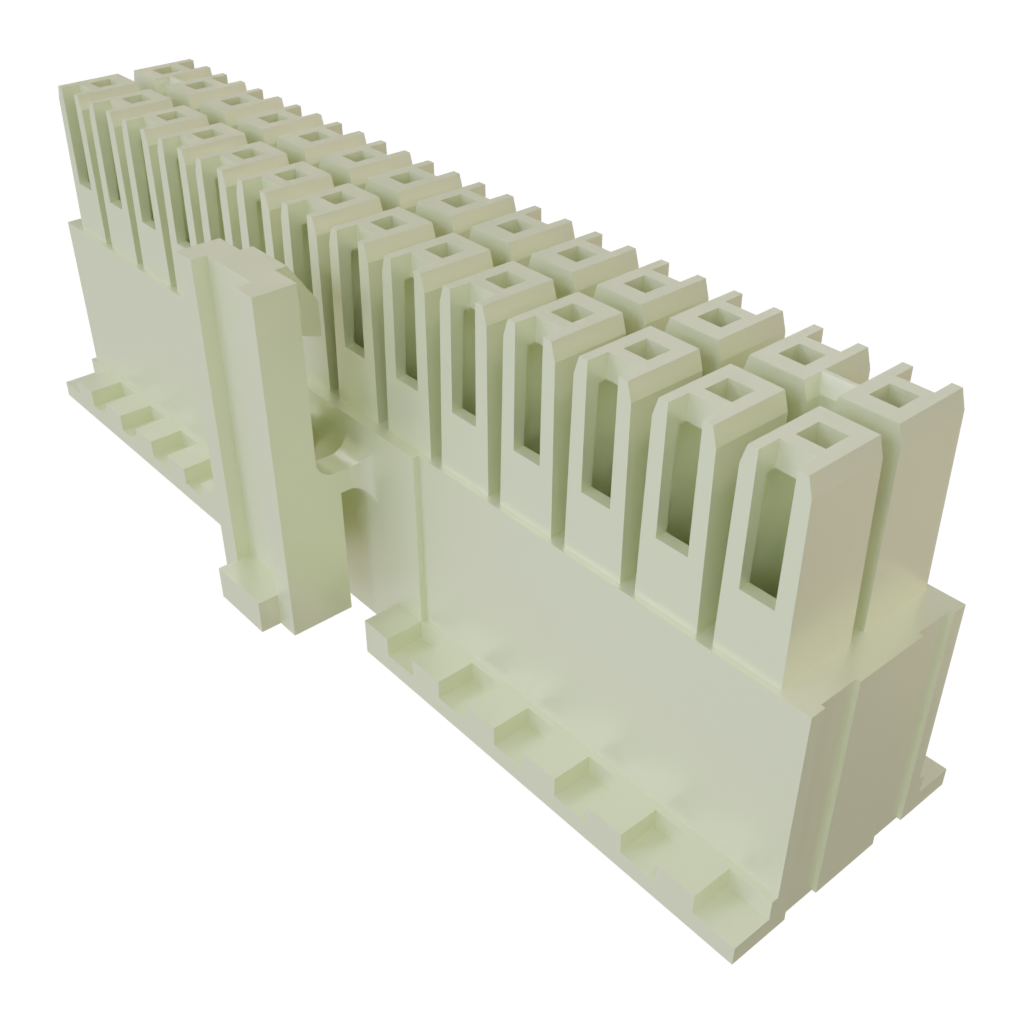 Samtec-IPD1-14-D-K Connector Discrete Wire Housing Conn Housing RCP 28 POS 2.54mm Crimp ST Cable Mount White Bulk