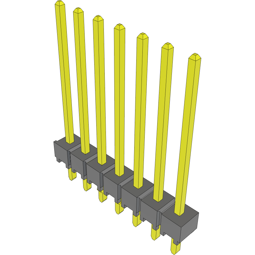 Samtec-TSW-107-17-G-S-LL Connector Headers and PCB Receptacles Conn Unshrouded Header HDR 7 POS 2.54mm Solder ST Top Entry Thru-Hole Bulk