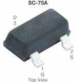 Vishay-SI1032R-T1-GE3 MOSFETs Trans MOSFET N-CH 20V 0.14A 3-Pin SC-75A T/R