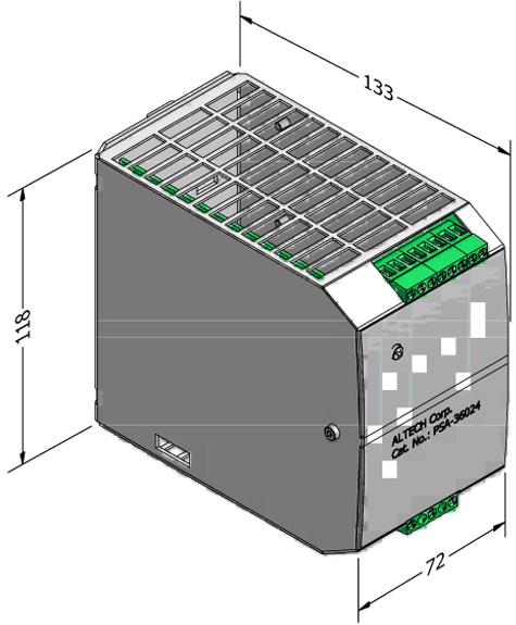 Altech Corporation-PSA-36024 Alimentazione da CA a CC AC/DC Power Supply Single-OUT 24V 14A 336W 11-Pin