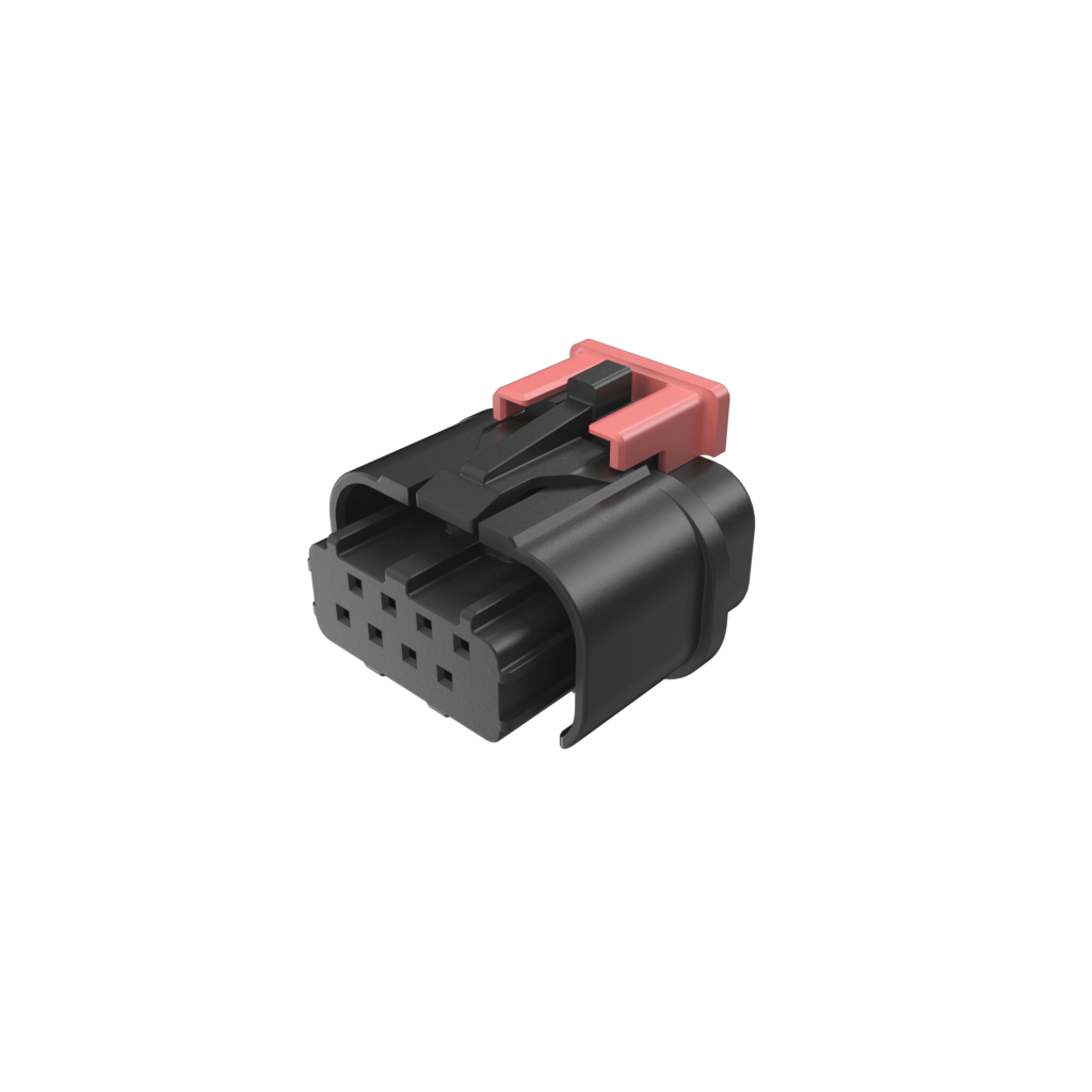 Amphenol Communications Solutions-10155470-A008LF Gaine de câblage de raccordement discret Conn Housing RCP 8 POS 1.27mm Crimp ST Cable Mount Black Minitek MicroSpaceXS™ Bag