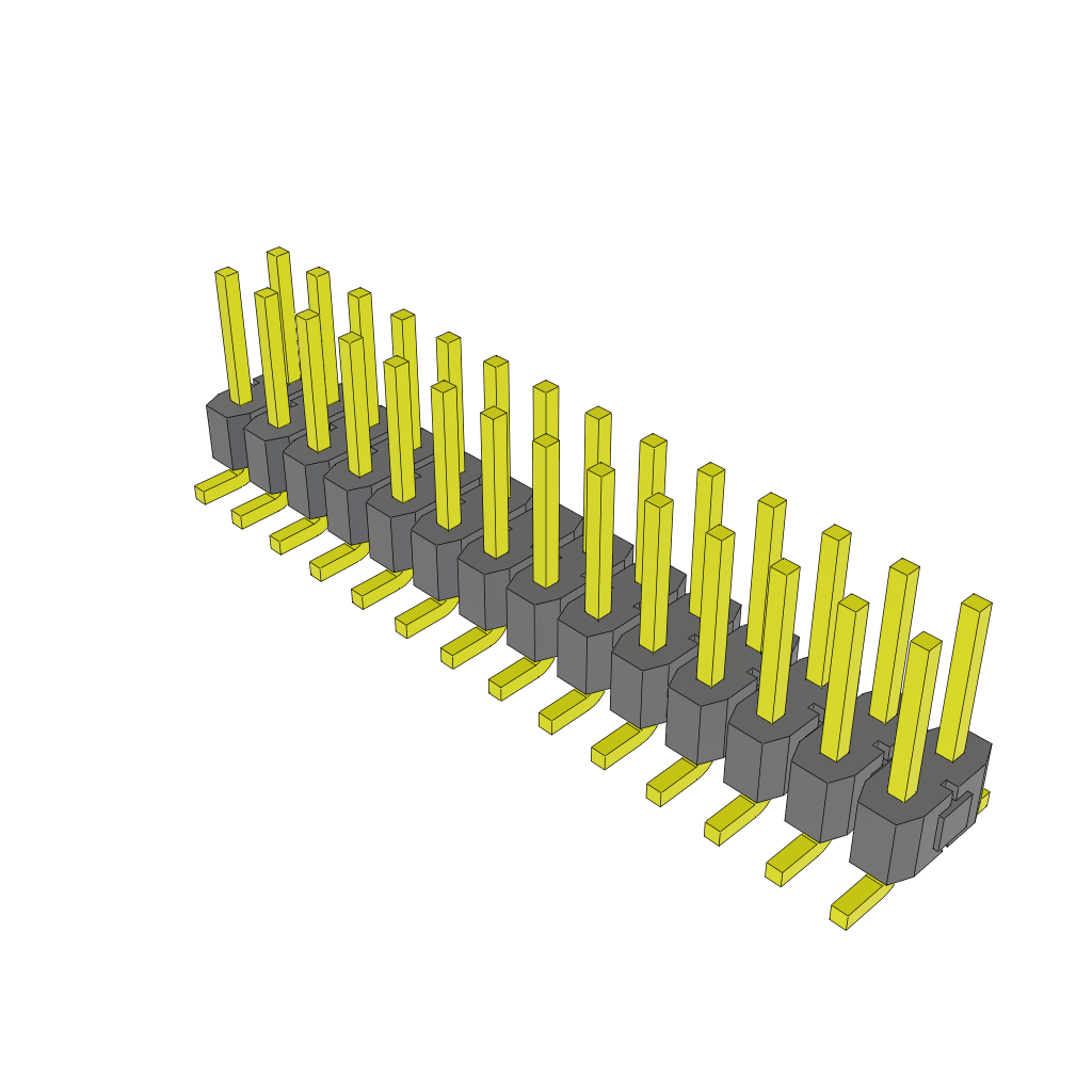 Samtec-TSM-114-01-S-DV-LC Steckverbinderleisten und Leiterplattenbuchsen Conn Unshrouded Header HDR 28 POS 2.54mm Solder ST Top Entry SMD Tube