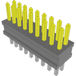 Conn Unshrouded Header HDR 18 POS 1.27mm Solder ST Top Entry Thru-Hole Tube