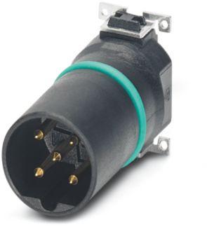 PHOENIX CONTACT-1411999 Sensor Accessories Flush-type connector, 5-position, Plug, straight, M12, B-coded, PCB mounting, SMD
