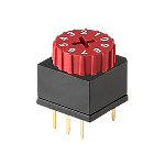 Switch DIP N.O./N.C. SP10T 10 Numbered Dial 0.15A 42VDC PC Pins 3.8mm Thru-Hole Tube