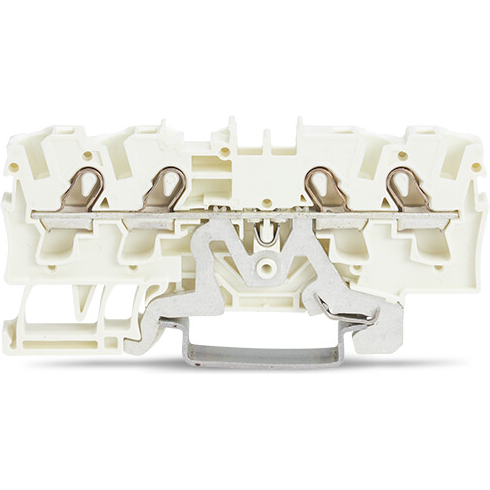 WAGO-2004-1408 Steckverbinder, Klemmenblöcke Shield Terminal Block, rail mount, 3-Conductor, 6.2 mm wide, white