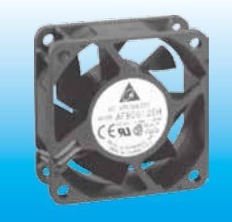 Delta Electronics-AFB0612DH-TP11 Sopladores y ventiladores DC Fan Ball Bearing 12V 0.84A 10.08W 9000RPM 50.4CFM 55dB Flange Mount