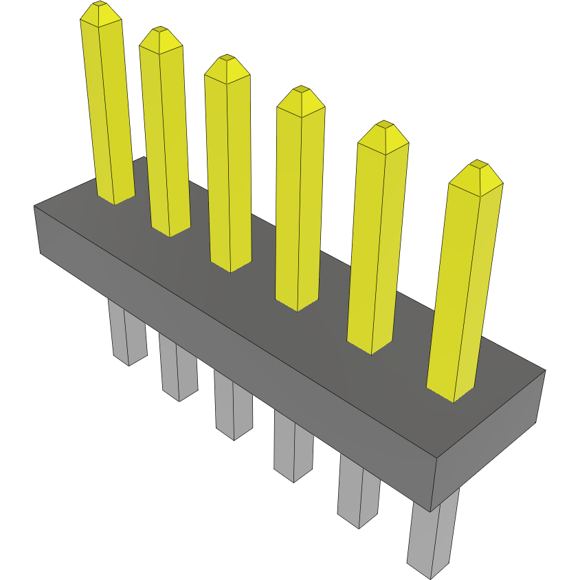 Samtec-FTS-106-01-F-S Connector Headers and PCB Receptacles Conn Unshrouded Header HDR 6 POS 1.27mm Solder ST Top Entry Thru-Hole Tube