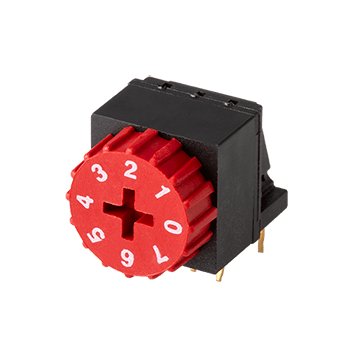 Same Sky (formerly CUI Devices)-RDS6-8S-1011-3-RA-254-D DIP-Schalter Switch DIP N.O./N.C. SP8T 8 Numbered Dial 0.15A 42VDC PC Pins 2.54mm Thru-Hole Tube