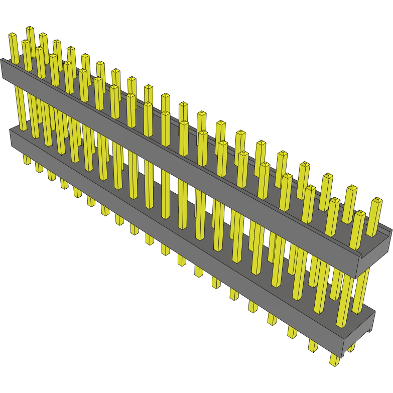 Samtec-DW-20-09-S-D-487 Connector Headers and PCB Receptacles Conn Board Stacker HDR 40 POS 2.54mm Solder ST Top Entry Thru-Hole Bulk