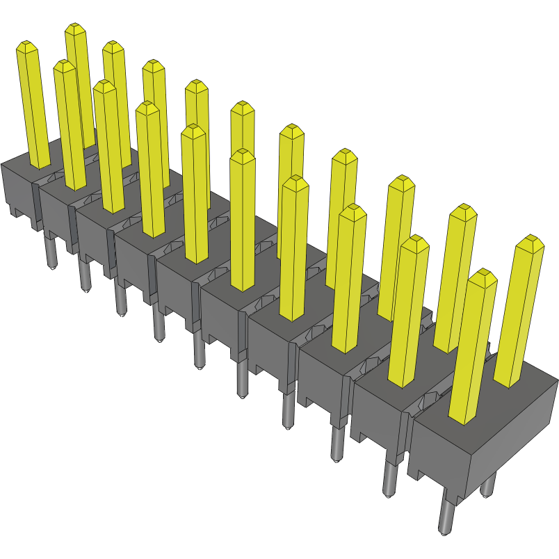 Samtec-HTSW-110-26-L-D Steckverbinderleisten und Leiterplattenbuchsen Conn Unshrouded Header HDR 20 POS 2.54mm Solder ST Top Entry Thru-Hole Bulk