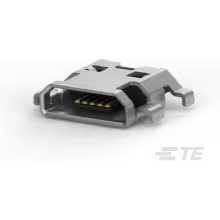 TE Connectivity-2134441-2 Connector USB Conn Micro USB 2.0 Type B RCP 5 POS 0.65mm Solder RA SMD 5 Terminal 1 Port T/R