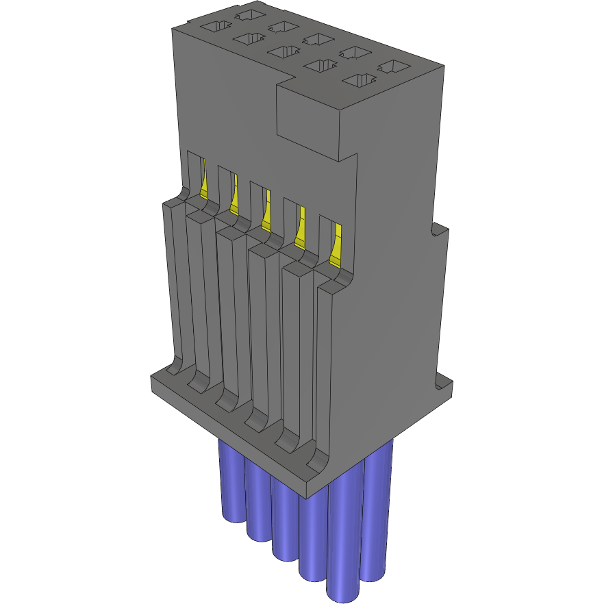 Samtec-SFSDT-05-28-G-05.00-S Andere Kabelbaugruppen Cable Assembly Discrete Wire 0.127m 28AWG Socket Strip 10 POS SKT Crimp TIGER EYE™ Layer