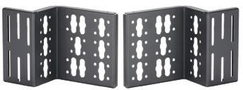 Panduit-CVPDUB Staffe di montaggio Z Shape Bracket for Vertical POU Mounting to the Side of the Net-Access Cabinet Posts or 4 Post Racks (kit of Two)