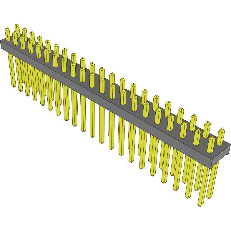 Samtec-MTMM-121-07-G-D-090 Steckverbinderleisten und Leiterplattenbuchsen Conn Unshrouded Header HDR 42 POS 2mm Solder ST Top Entry Thru-Hole Bulk