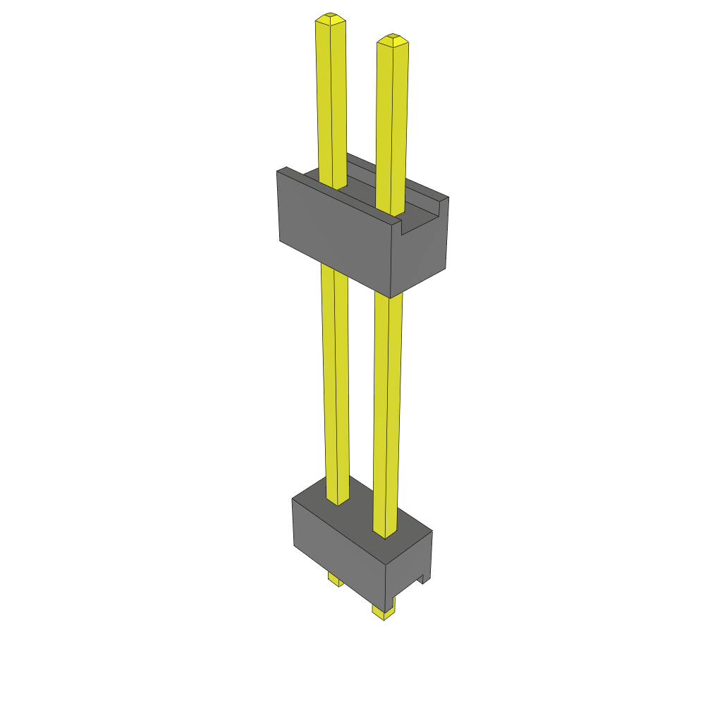 Samtec-ZW-02-11-T-S-650-082 Steckverbinderleisten und Leiterplattenbuchsen Conn Board Stacker HDR 2 POS 2.54mm Solder ST Top Entry Thru-Hole Bulk